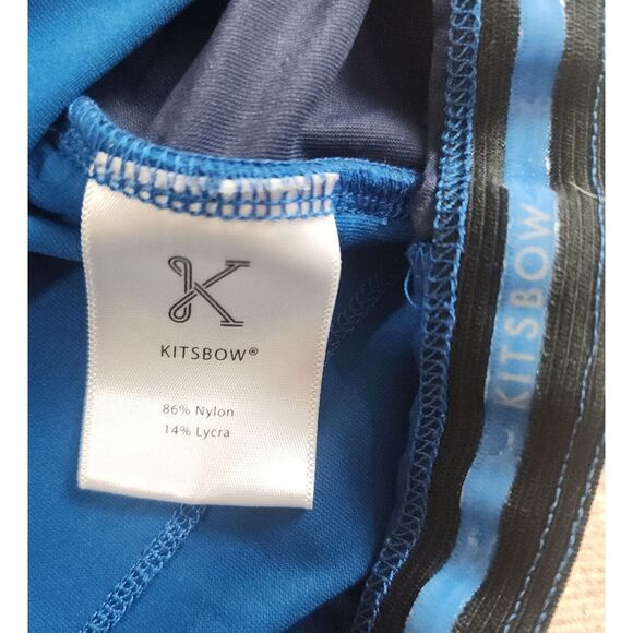 Kitsbow Shirt Womens L Cycling Back Pockets Zip Wind Suit Blue Short‎ Sleeve - Picture 6 of 12